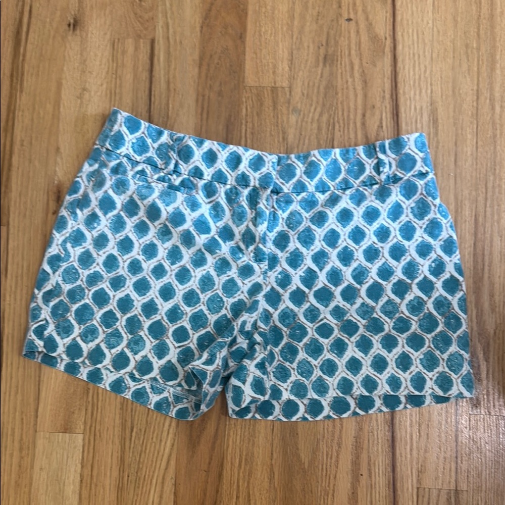 LOFT Teal and White Women's Shorts